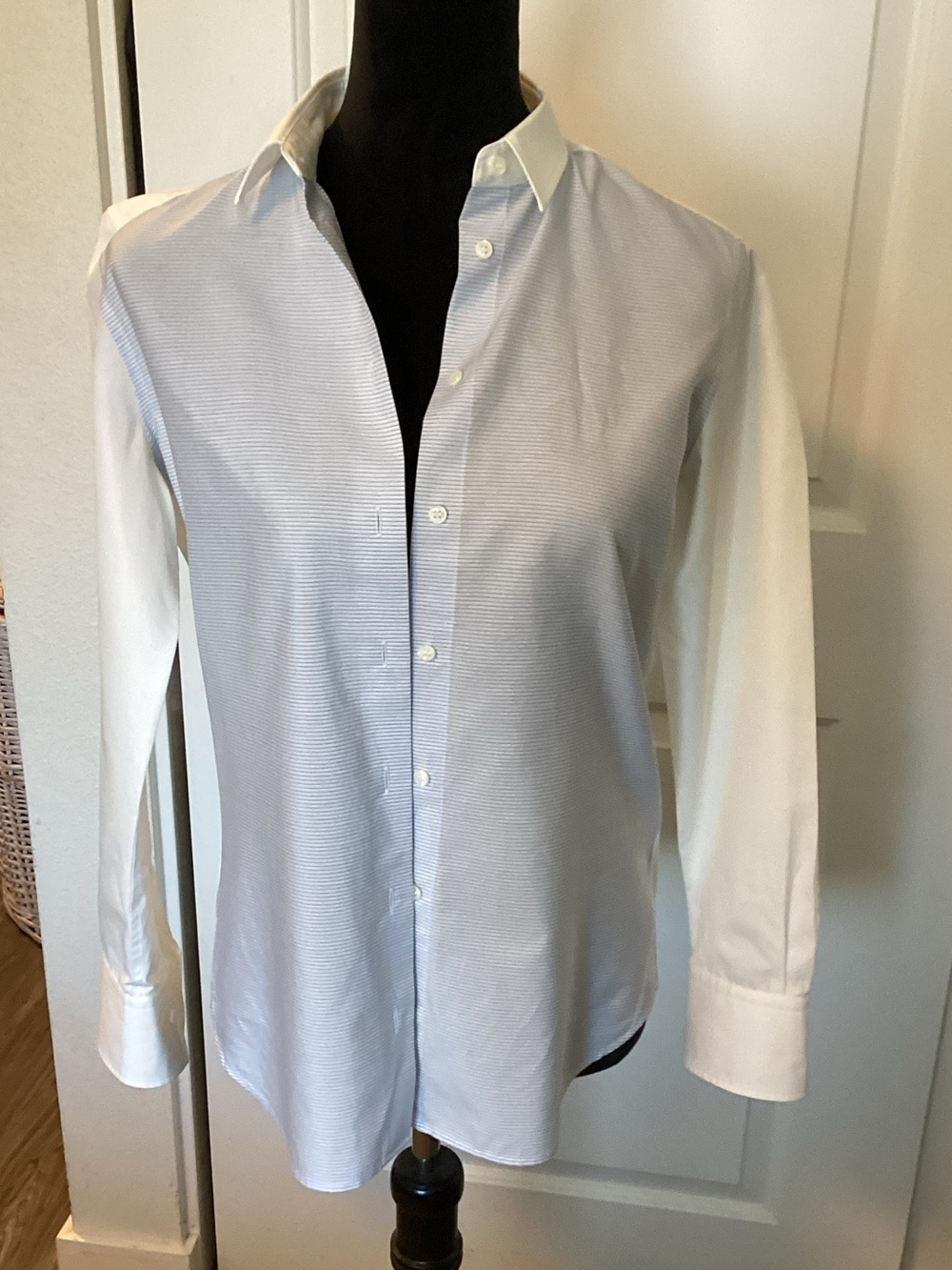 Figaret Paris Two-Tone Light Blue and White Dress Shirt 4 (36)